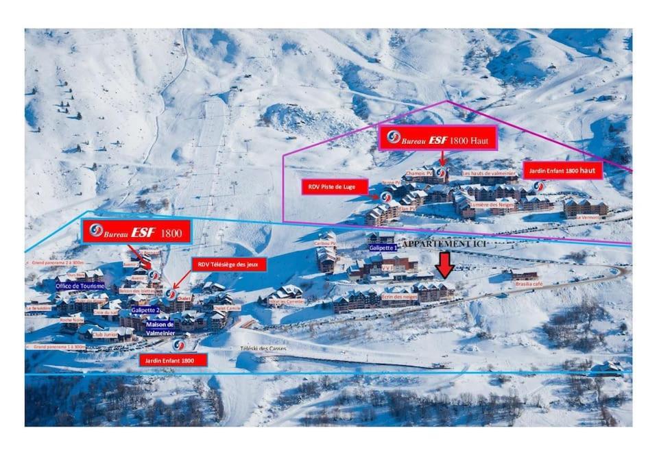 Spacieux Appartement 37M2-T3-Rdc-6 Personnes-100M Remontees Вальменьє Екстер'єр фото
